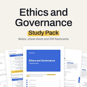 CPA Australia Ethics and Governance (EG) study notes, cheat sheet, index, 200 flashcards PDF