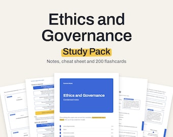 CPA Australia Ethics and Governance (EG) study notes, cheat sheet, index, 200 flashcards PDF