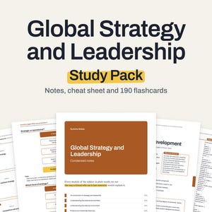 CPA Australia Global Strategy and Leadership (GSL) study notes, cheat sheet, index, 190 flashcards