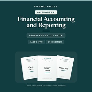 CA ANZ FAR Study Kit, Financial Accounting and Reporting Notes Practice Exams Question Bank Flashcards | ca Program Australia Printable pdf