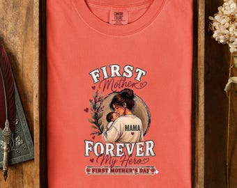 First Mother's Day Mama Shirt, Boho Floral New Mom Gift