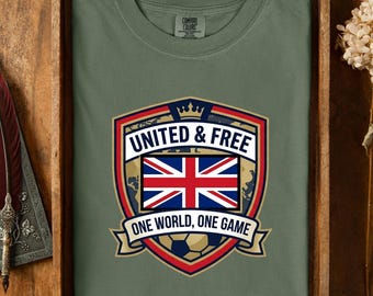 United & Free British Soccer T-Shirt – Retro Union Jack Fan Apparel