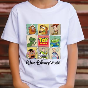 Retro Toy Story Grid Shirt, Walt Disney World Tee, Woody and Buzz Family Vacation Top