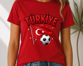 Türkiye Soccer Fan T-Shirt: Turkish Flag Football Apparel