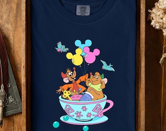 Cinderella Mice Teacup Shirt, Jaq and Gus Magic Kingdom Tee, Disney Family Vacation Top