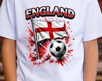 England Soccer PNG, St George Cross Flag, British Football Pride Clipart (DTF File)