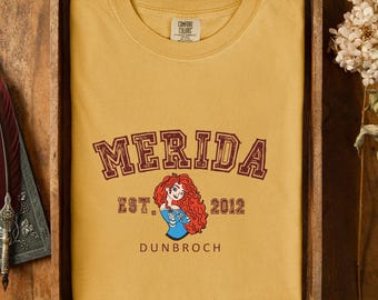 Vintage Merida Shirt, Retro Brave Princess Tee, Collegiate Disney Family Vacation Top