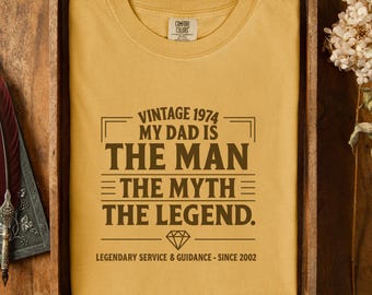 Vintage 1974 Custom Dad Shirt - The Man The Myth The Legend Father Gift