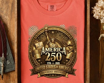 Vintage America 250th Anniversary T-Shirt – Patriotic Liberty Graphic Tee