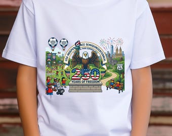 USA 250th Independence Day T-Shirt, Patriotic Eagle Graphic Tee, Central Park Fest Shirt