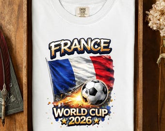 France Soccer Shirt - 2026 World Football Tournament Tee - Vintage French Fan Apparel