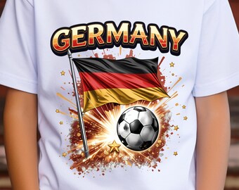 Germany Flag Soccer Ball T-Shirt – USA Printed Cotton Blend Tee