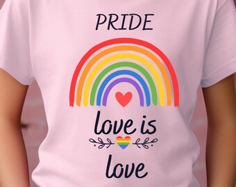 Pride Rainbow Shirt, Love Is Love Equality Tee, LGBTQ Supporter Apparel