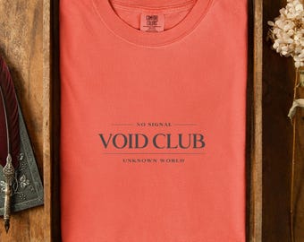 Void Club Unknown World Shirt, Minimalist Edgy Streetwear Tee, No Signal Grunge Typography Top