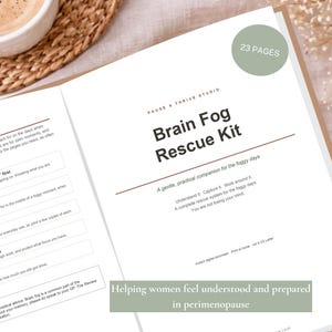Menopause Brain Fog Help Kit | Perimenopause Memory & Focus Support Workbook | Printable Mental Clarity Activity Book | Instant Download