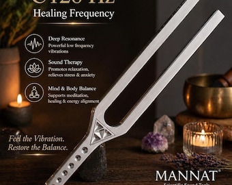 C128 Hz Giant Tuning Fork Aluminum | Sound Therapy Tool for Relaxation, Meditation