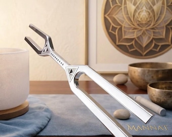 216Hz and 432Hz DNA Key Giant Tuning Fork – Sound Healing, Chakra Balancing, Meditation Instrument