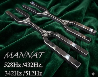 Giant DNA Key Tuning Forks – 528Hz, 432Hz, 342Hz, 512Hz Sound Healing Set