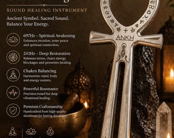 Ankh 697Hz & 243Hz Giant Tuning Fork| Sound Healing Instrument | Chakra