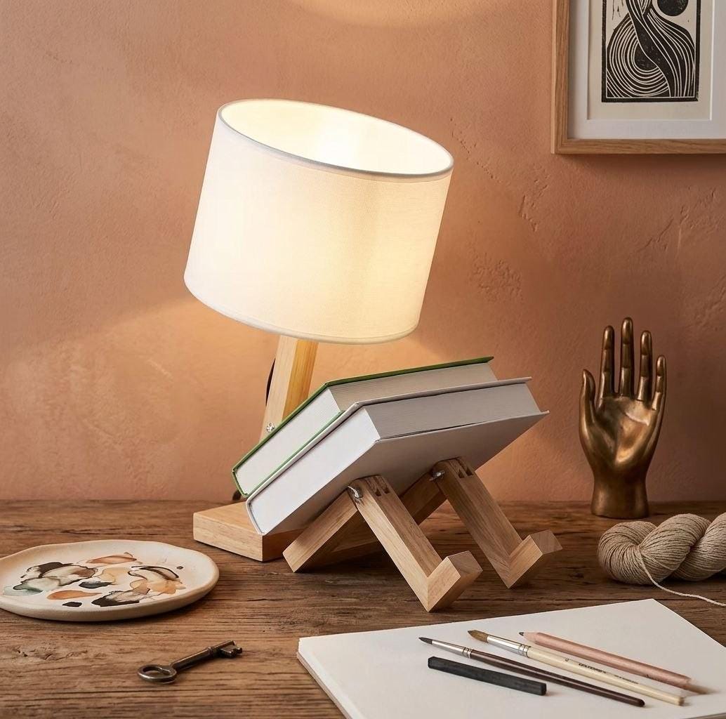 Lampe Steampunk USB - Table Laboratoire Veilleuse LED RGB - Télécommande Motion