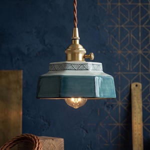 Japanese Ceramic Pendant Light, Nordic Hanging Lamp, Modern Copper Ceiling Light, Wabi Sabi Kitchen Island Light, Dining Room Pendant