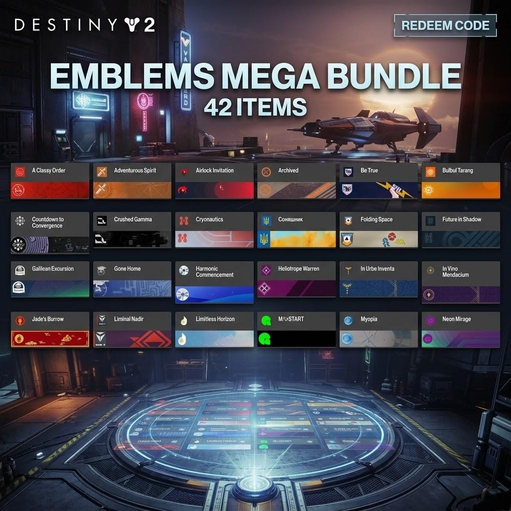 Destiny 2: 42 Emblems Mega Bundle - Redeem Codes - Etsy