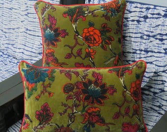 Funda de cojín verde oliva, funda de almohada decorativa de terciopelo suave para decoración moderna del hogar.