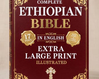 Ethiopian Bible in English Extra Large Print Illustrated Hardcover Christian Book