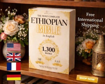 Ethiopian Bible In English | Vintage Hardcover Religious Book, Spiritual Reading