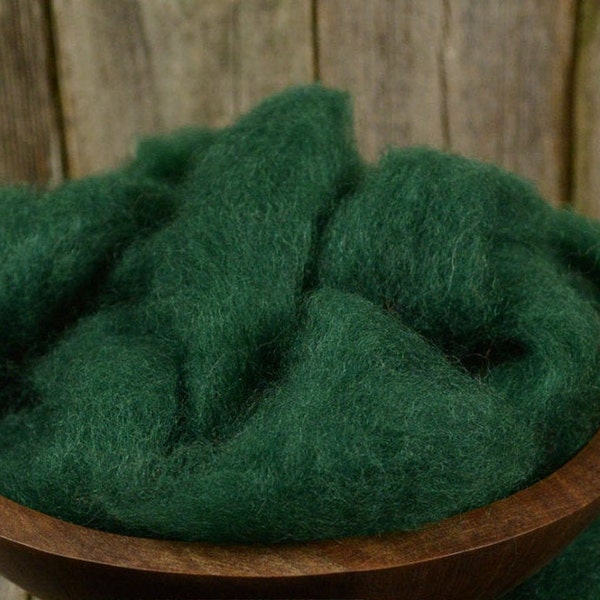 Pine - Needle Felting Wool - Natural Wool Roving -Spinning