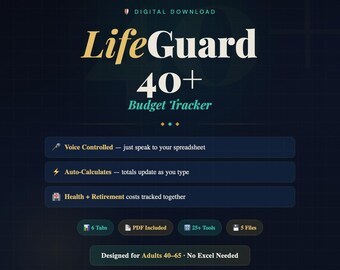 Moniteur de budget LifeGuard 40 ans et plus