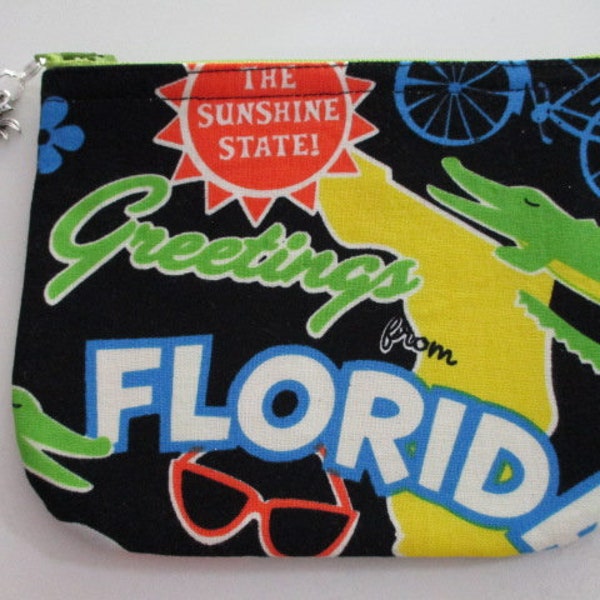 Coin Purse Florida Tropical Theme Coin credit cards etc Zipper Pouch