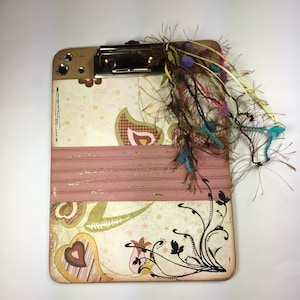 Altered Mini Clipboard, One of a Kind Mini Clipboard, Altered Art, 8&quot; X 6&quot; Clipboard, Organizer