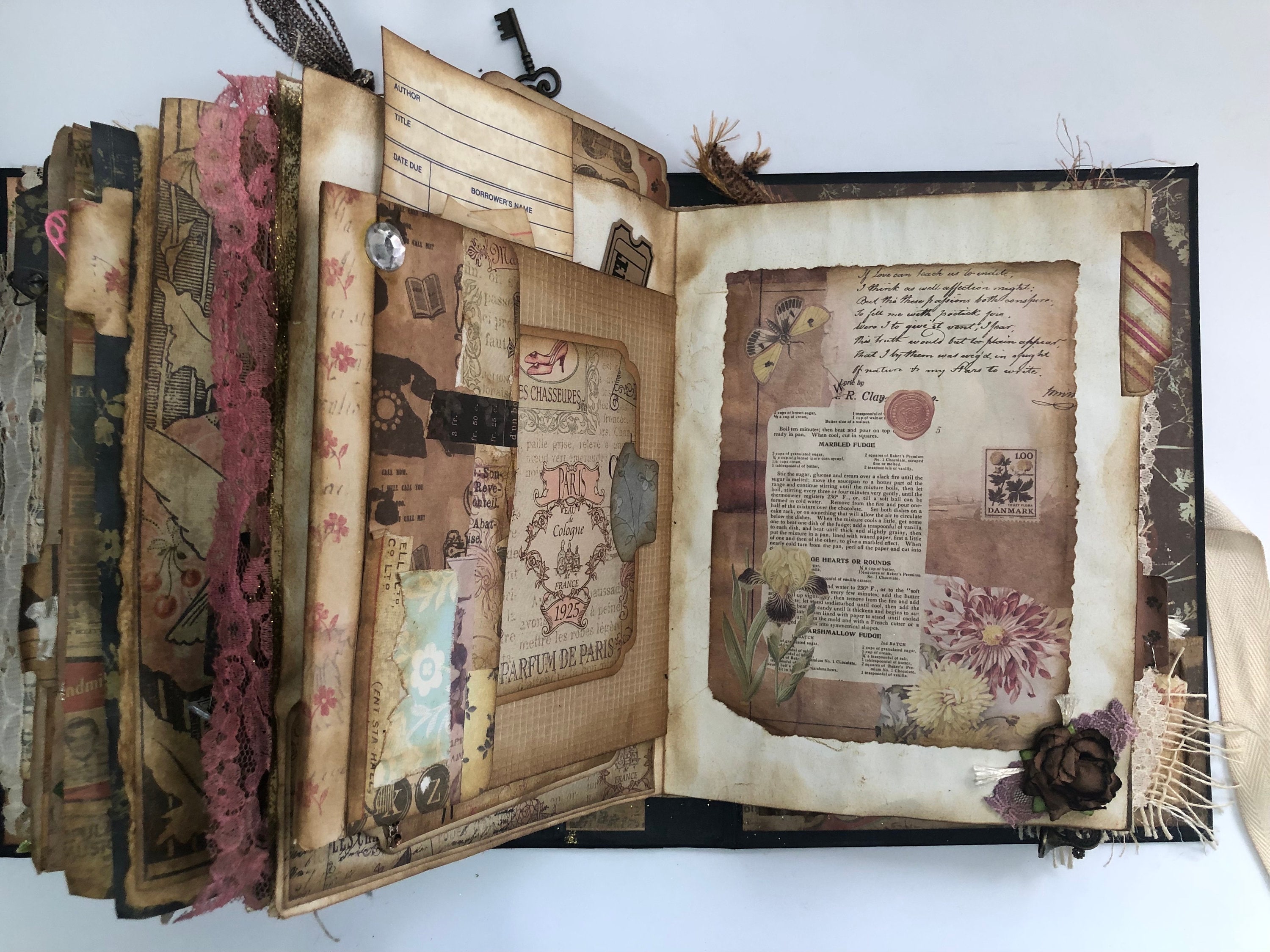 ジャンクジャーナル フランスアンティークスタイル French Style Junk Journal, Retro Junk Journal, Journal