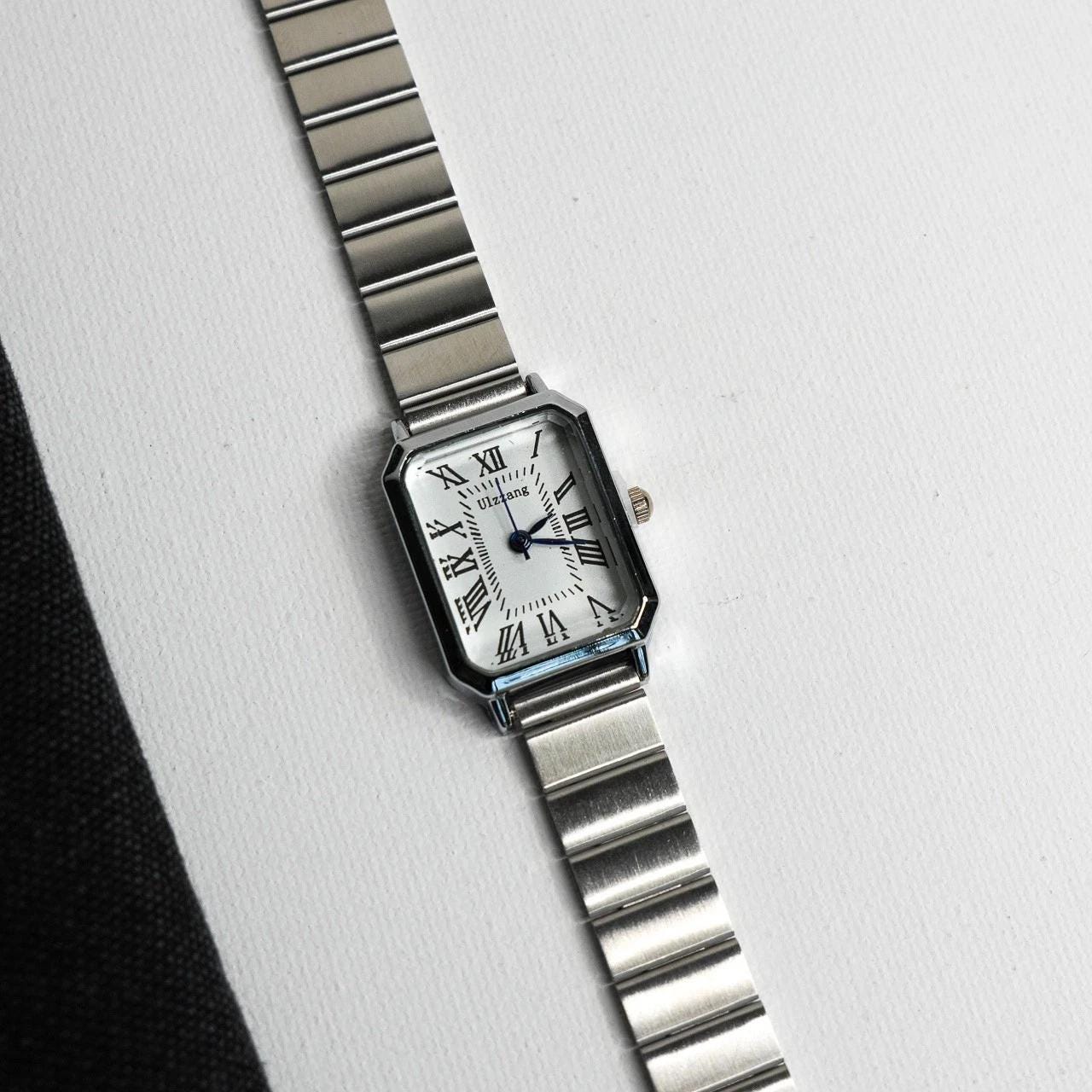 Silver Rectangular Watch Womens - Etsy