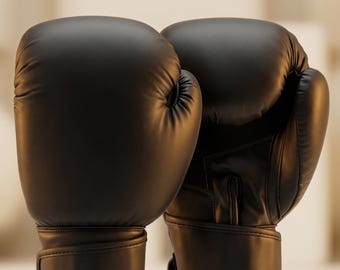 Pro Matte Black Boxing Gloves