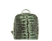 Handmade leather backpack JOE small backpack in turquoise green, lizard tejus (Italian calfskin - FREE shipping)
