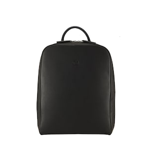Handmade leather laptop backpack JOE in black, full grain | Urban backpack, unisex backpack, mens backpack - gift for him | Ethically made