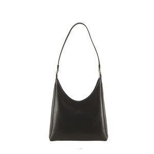 Handmade leather shoulder bag CSENGE small in black | Womens everyday bag, tote bag | Ethically made