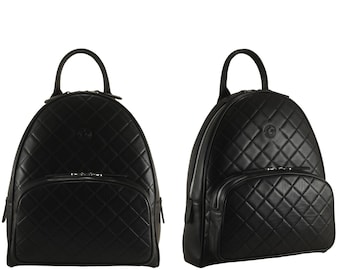 Adrienne Vittadini Diamond Quilted Black Nylon Backpack - Etsy Adrienne Vittadini Diamond Quilted Black Nylon Backpack - Etsy