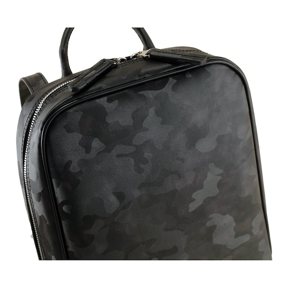 Leather camo backpack sales
