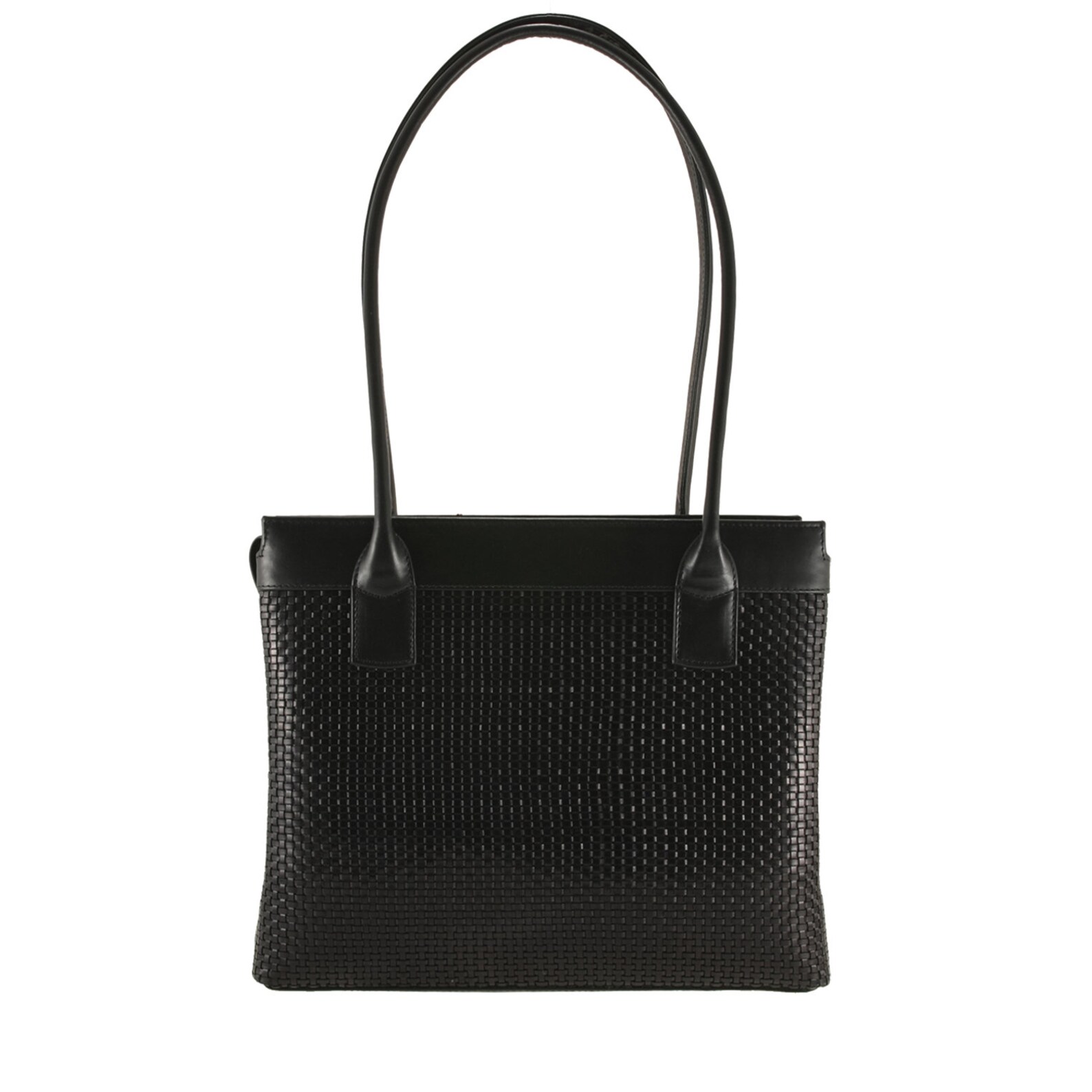 Handmade Leather Shoulder Bag in Black Woven Braided YVETT Etsy