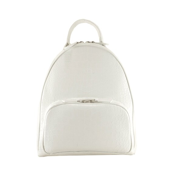 Mini white leather clearance backpack