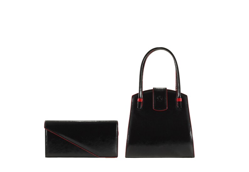 patent leather evening bag