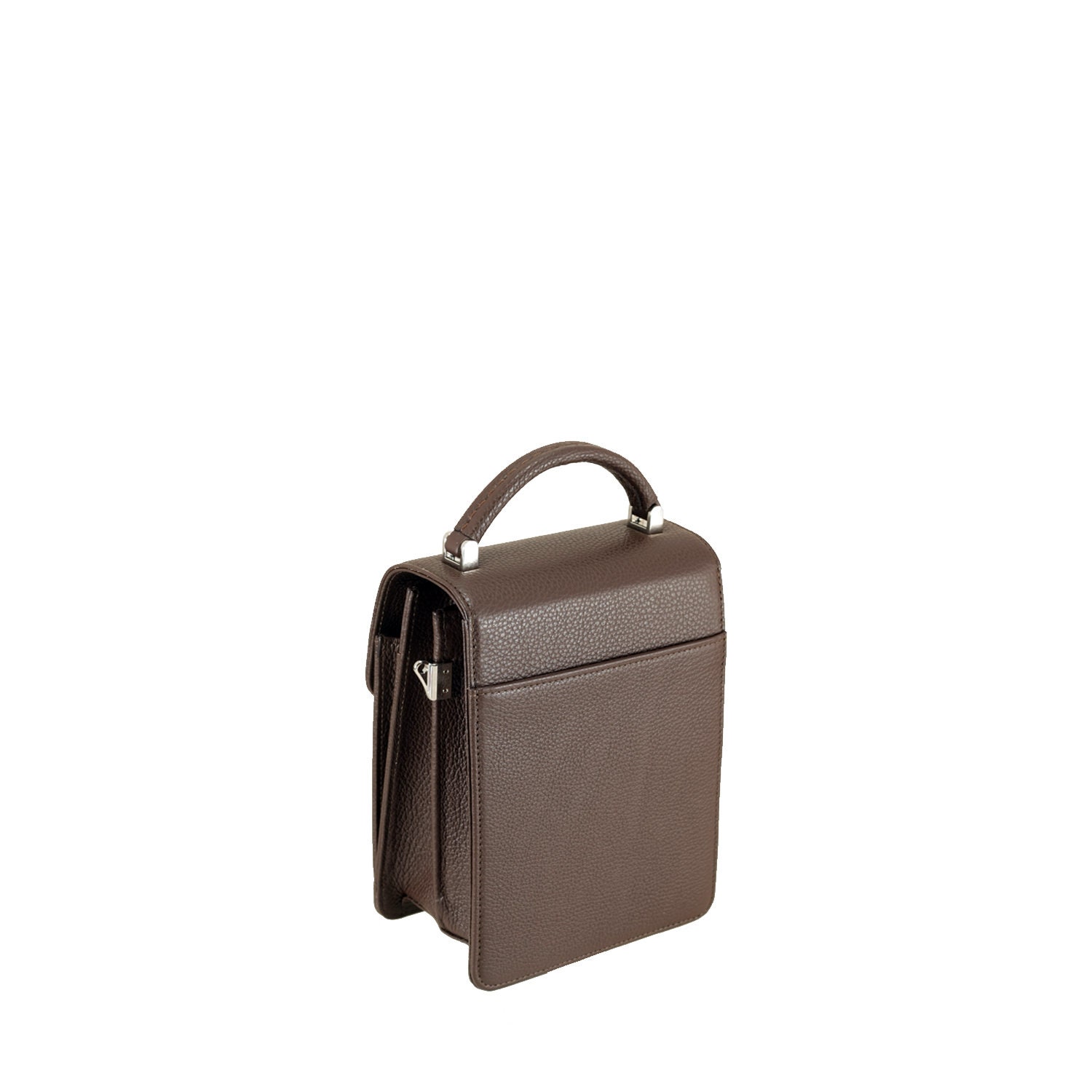 Handmade Leather Briefcase in Deep Brown | VENDOR in Pebble X MANDEL ...