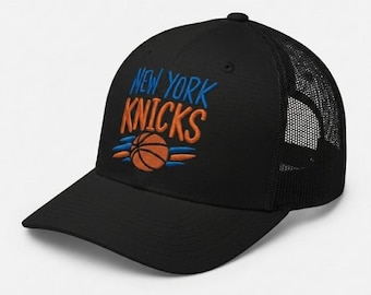 Retro New York Basketball Mesh Trucker Hat Vintage Embroidered Snapback Cap New York Sports Fan Gift Unisex Streetwear Summer Sun Hat Casual