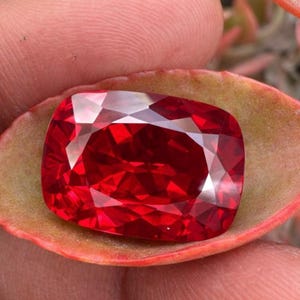 GIE Certified 20.51 Ct Flawless Natural Red Ruby Cushion Cut Loose Maha Rani Gemstone AAA+ With Free Gift+