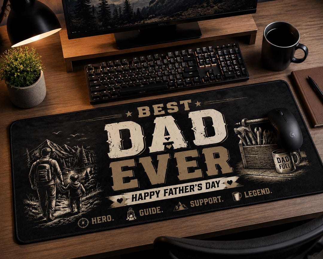 Best Dad Ever Desk Sign, Father’s Day Gift, Hero Guide Support Legend ...