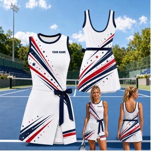 red white blue golf dress B protectant