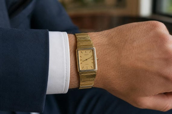 Vintage 1980s Seiko Lassale Men's Watch – Gold-Tone U… - Gem